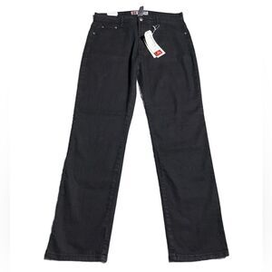 COS Jeans Black Straight Leg Denim with Embroidered & Bejeweled Back Pocket (12)